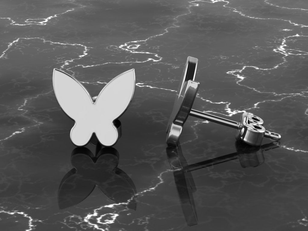 Jewelry Earring Butterfly Shape 3D print model_8