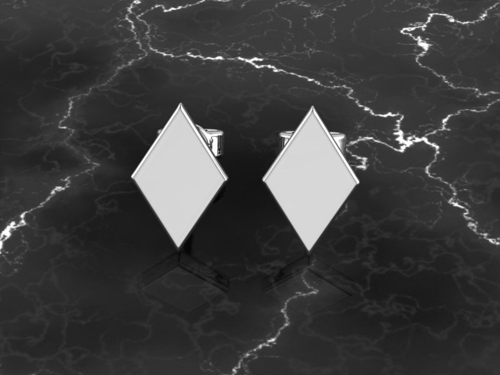 Jewelry Earring Rhombus Shape 3D print model_2