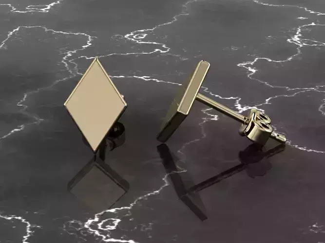 Jewelry Earring Rhombus Shape 3D print model