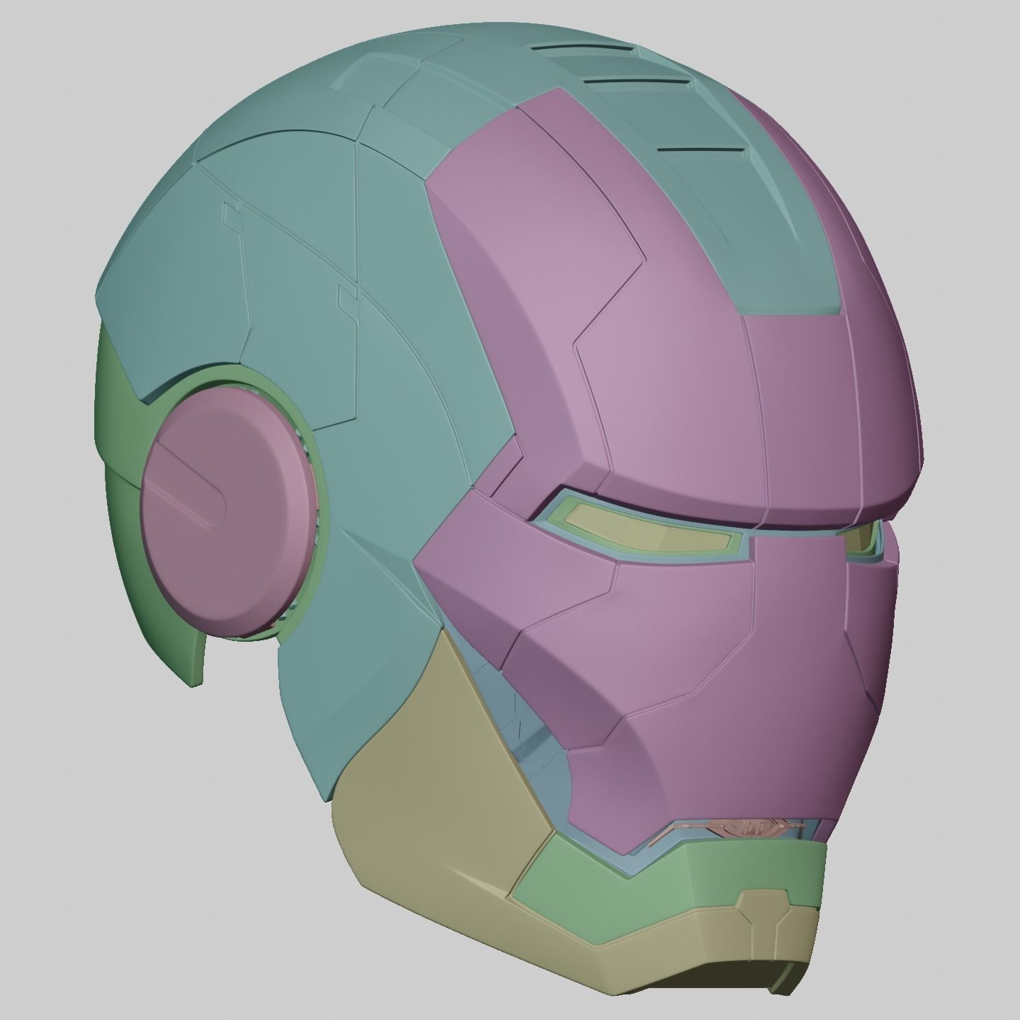 Ironman Mark 5 Helmet 3D Printable Model with Interior Details 3D print model_14