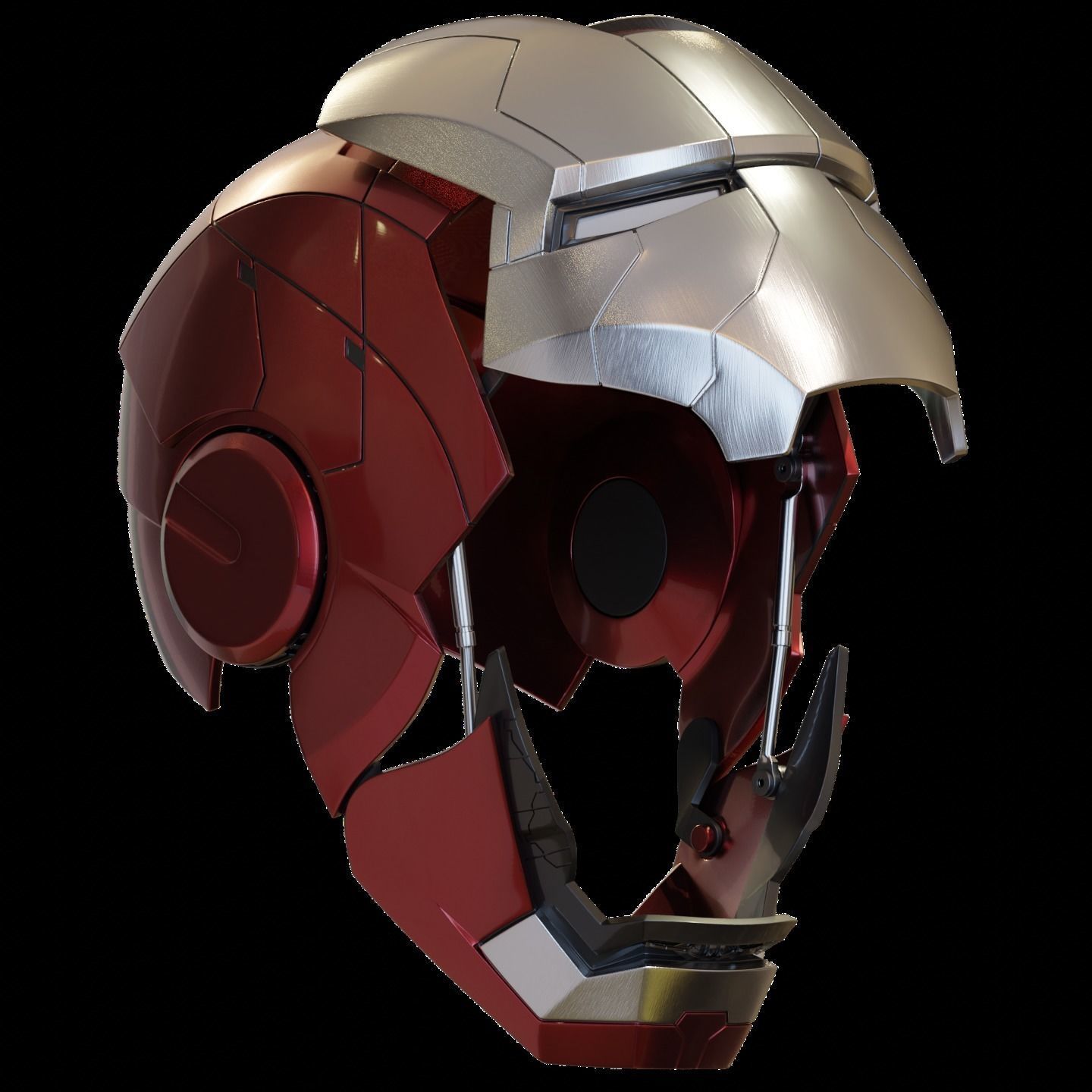 Ironman Mark 5 Helmet 3D Printable Model with Interior Details 3D print model_11