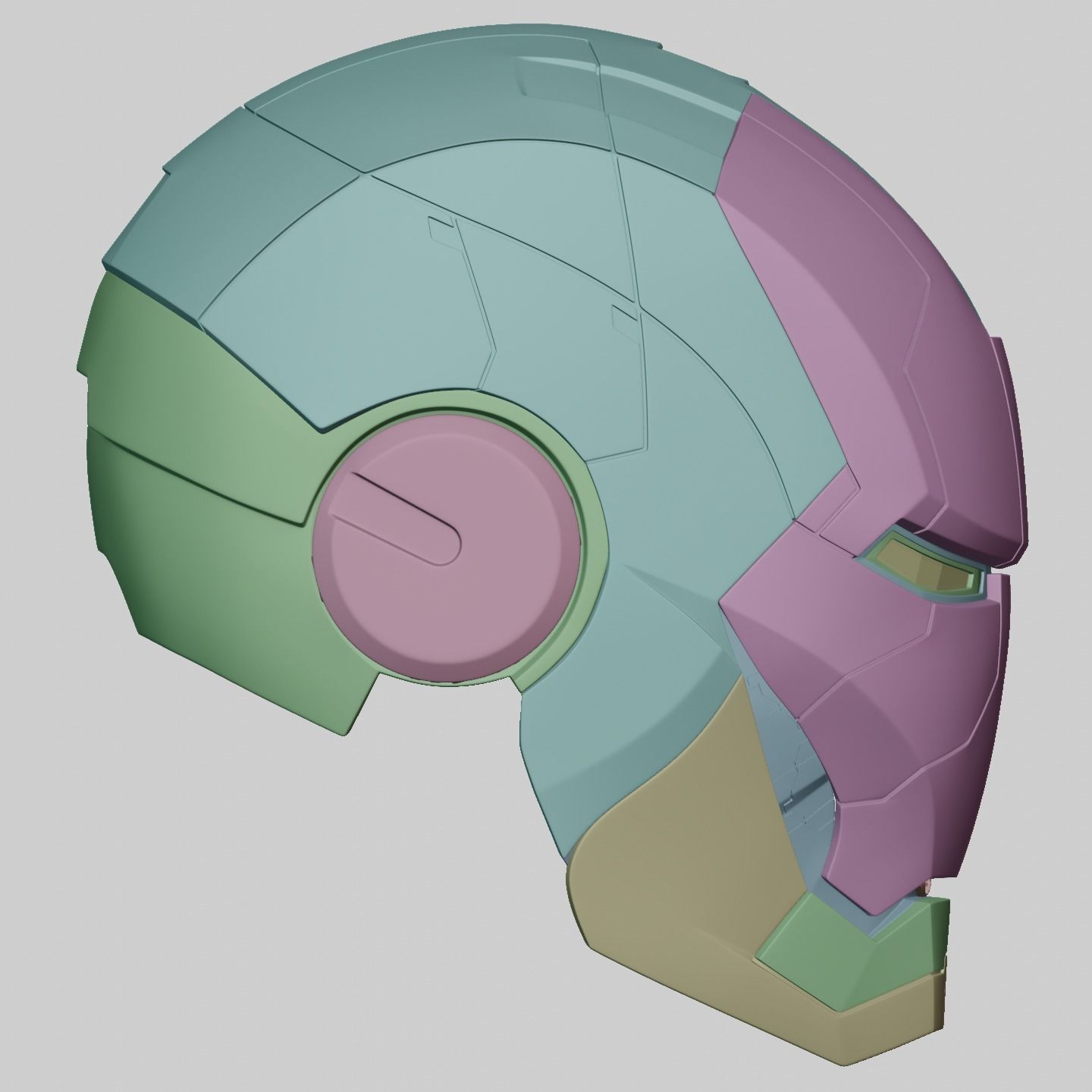 Ironman Mark 5 Helmet 3D Printable Model with Interior Details 3D print model_16