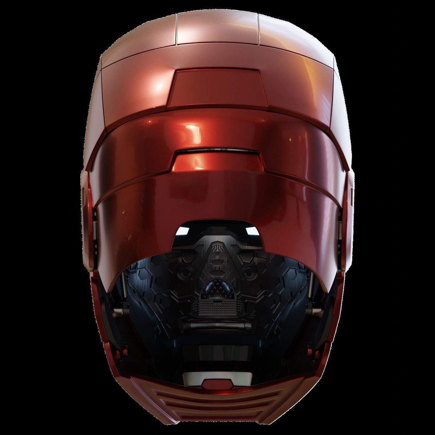 Ironman Mark 5 Helmet 3D Printable Model with Interior Details 3D print model_9
