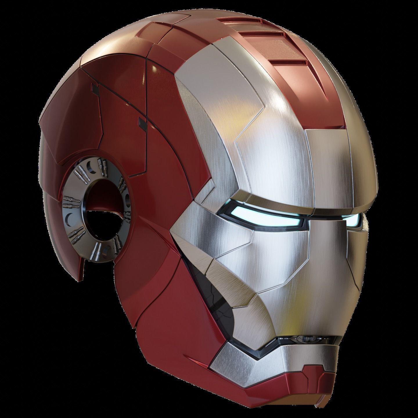 Ironman Mark 5 Helmet 3D Printable Model with Interior Details 3D print model_5