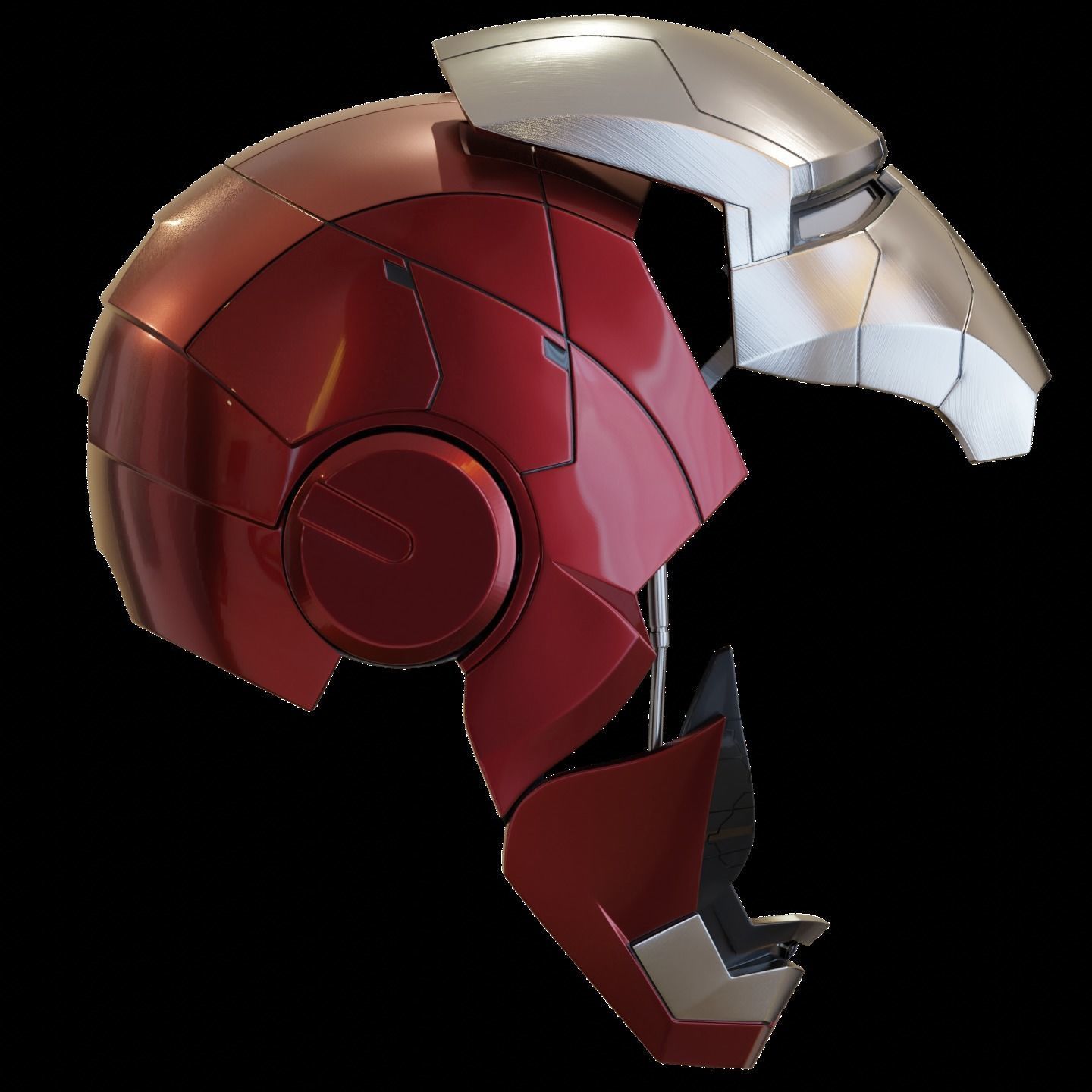 Ironman Mark 5 Helmet 3D Printable Model with Interior Details 3D print model_12