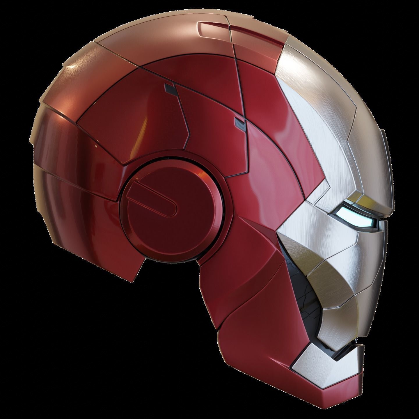 Ironman Mark 5 Helmet 3D Printable Model with Interior Details 3D print model_7