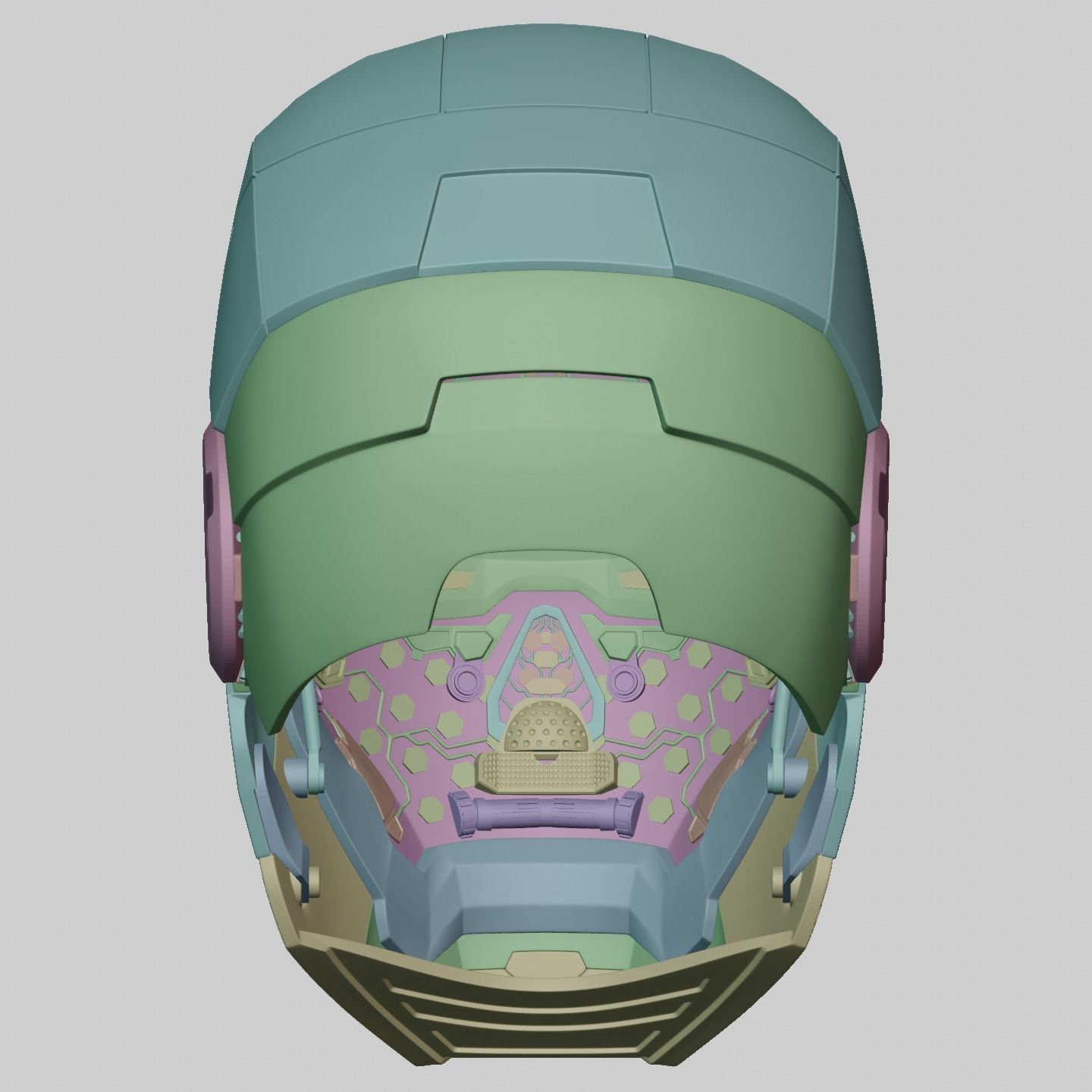 Ironman Mark 5 Helmet 3D Printable Model with Interior Details 3D print model_18