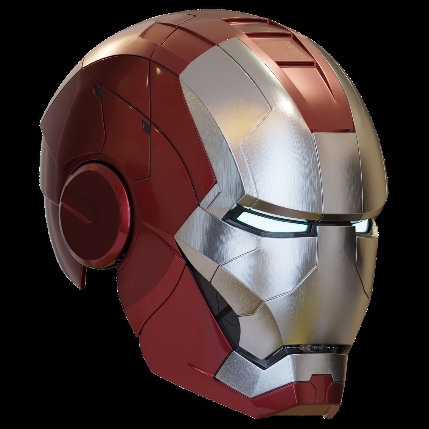 Ironman Mark 5 Helmet 3D Printable Model with Interior Details 3D print model_6