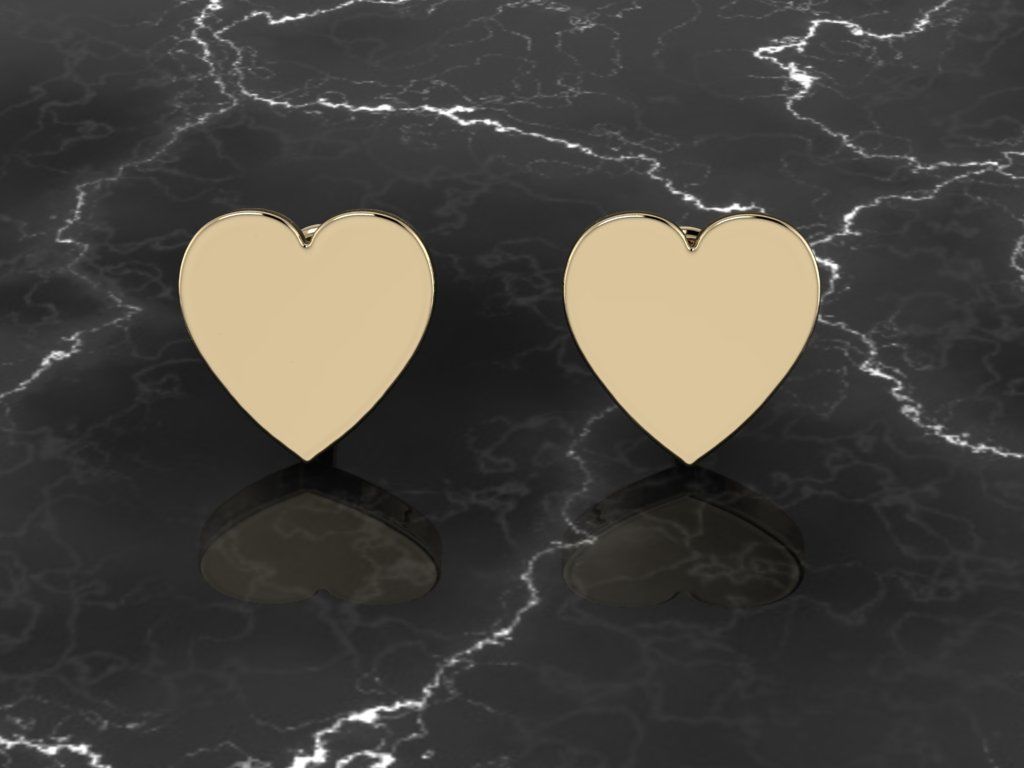 Jewelry Earring Heart Shape 3D print model_11