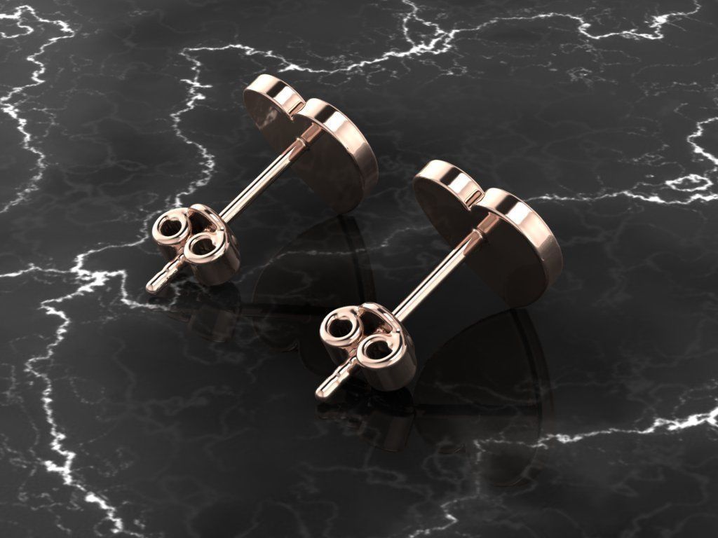 Jewelry Earring Heart Shape 3D print model_6