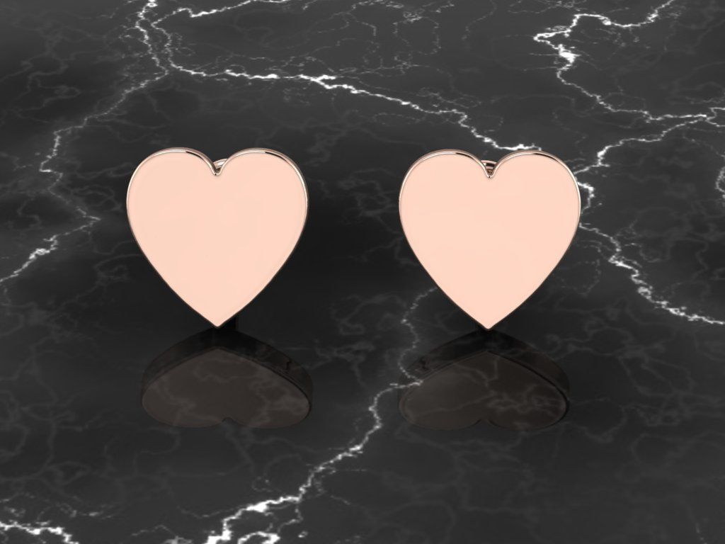 Jewelry Earring Heart Shape 3D print model_2