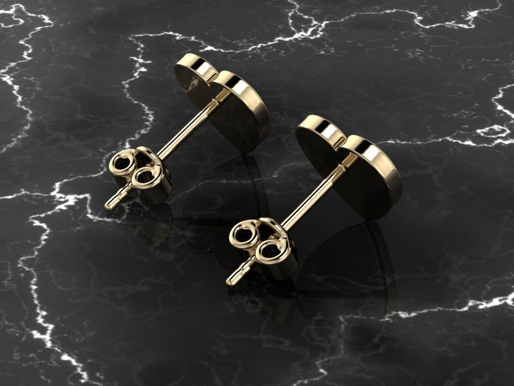 Jewelry Earring Heart Shape 3D print model_12