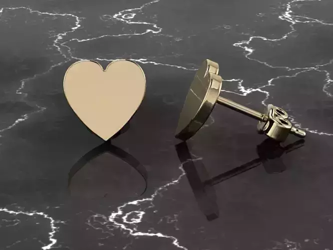 Jewelry Earring Heart Shape 3D print model