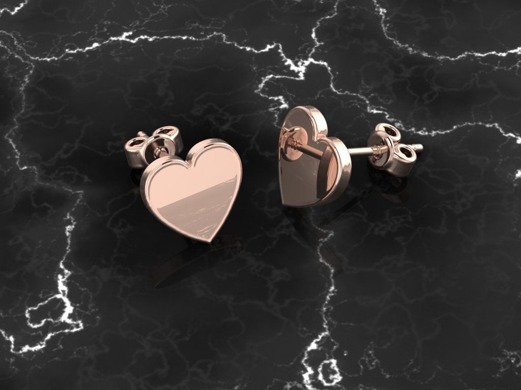 Jewelry Earring Heart Shape 3D print model_5