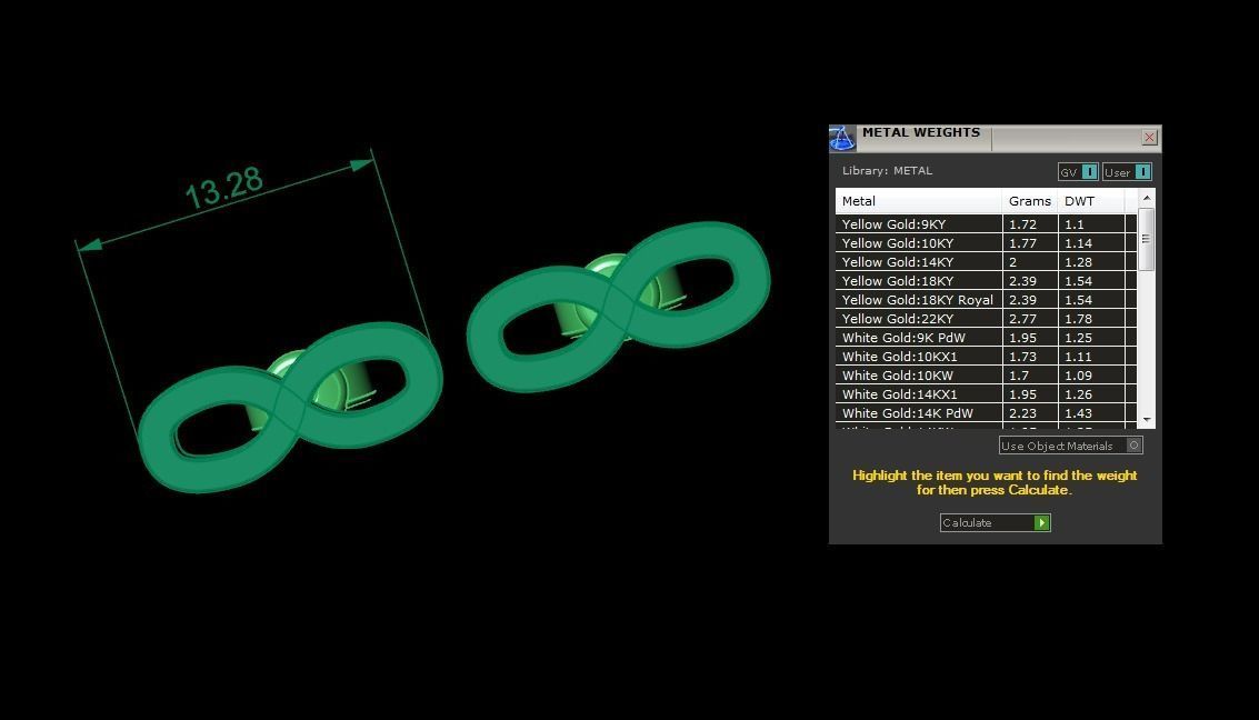 Jewelry Earring Infinite Shape 3D print model_3