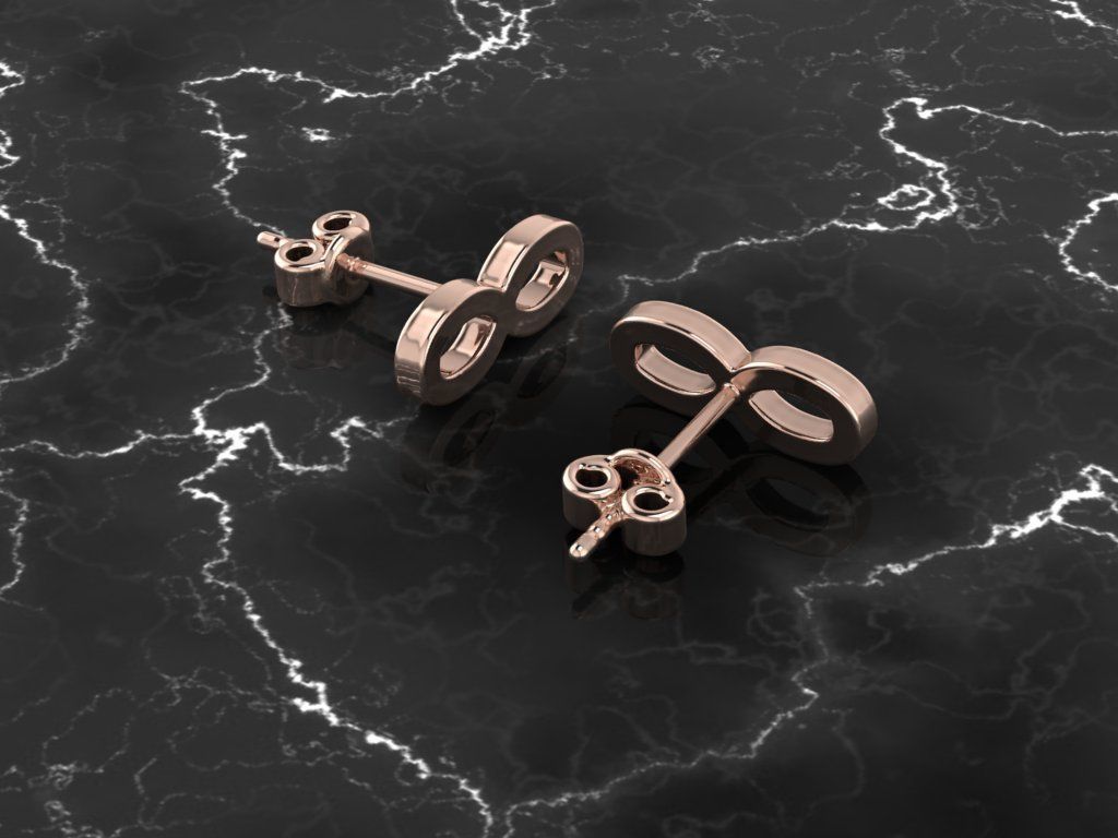 Jewelry Earring Infinite Shape 3D print model_5