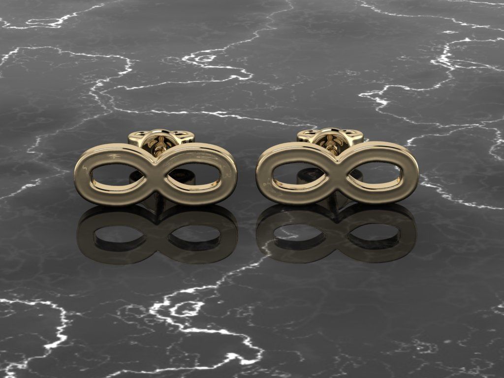 Jewelry Earring Infinite Shape 3D print model_11