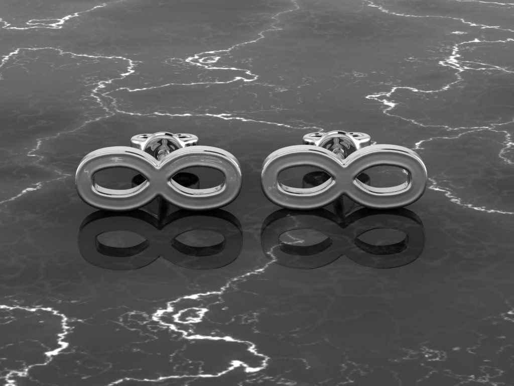 Jewelry Earring Infinite Shape 3D print model_8