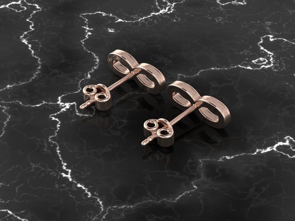 Jewelry Earring Infinite Shape 3D print model_6