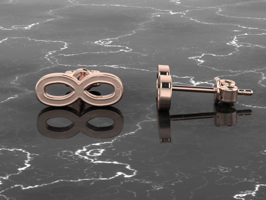 Jewelry Earring Infinite Shape 3D print model_4