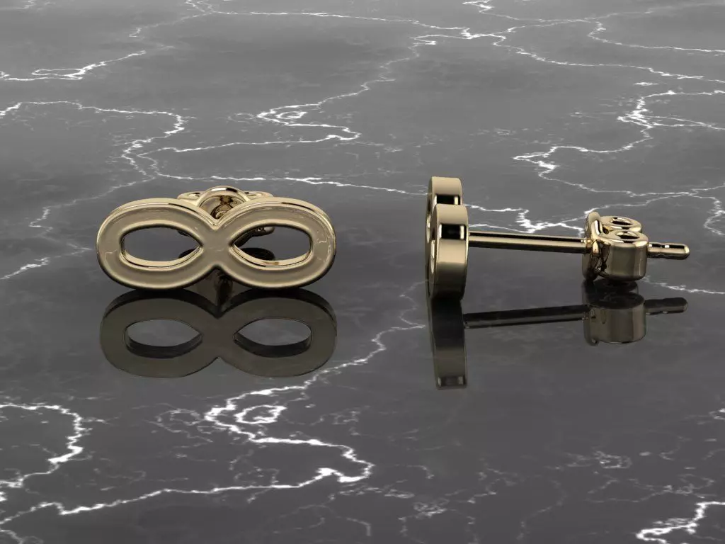 Jewelry Earring Infinite Shape 3D print model_0