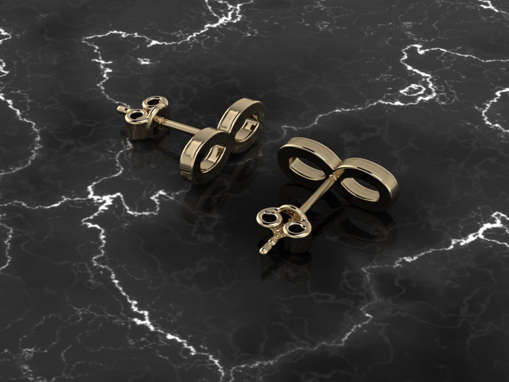 Jewelry Earring Infinite Shape 3D print model_10