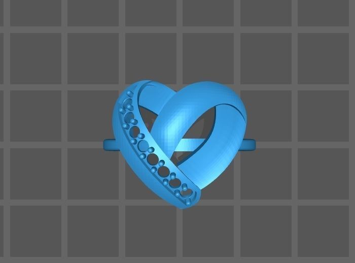 Heart Ring 3D print model_1