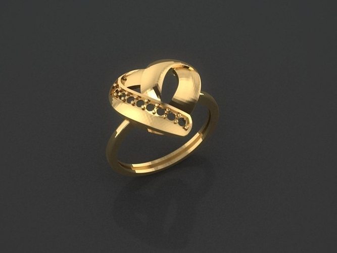 Heart Ring 3D print model