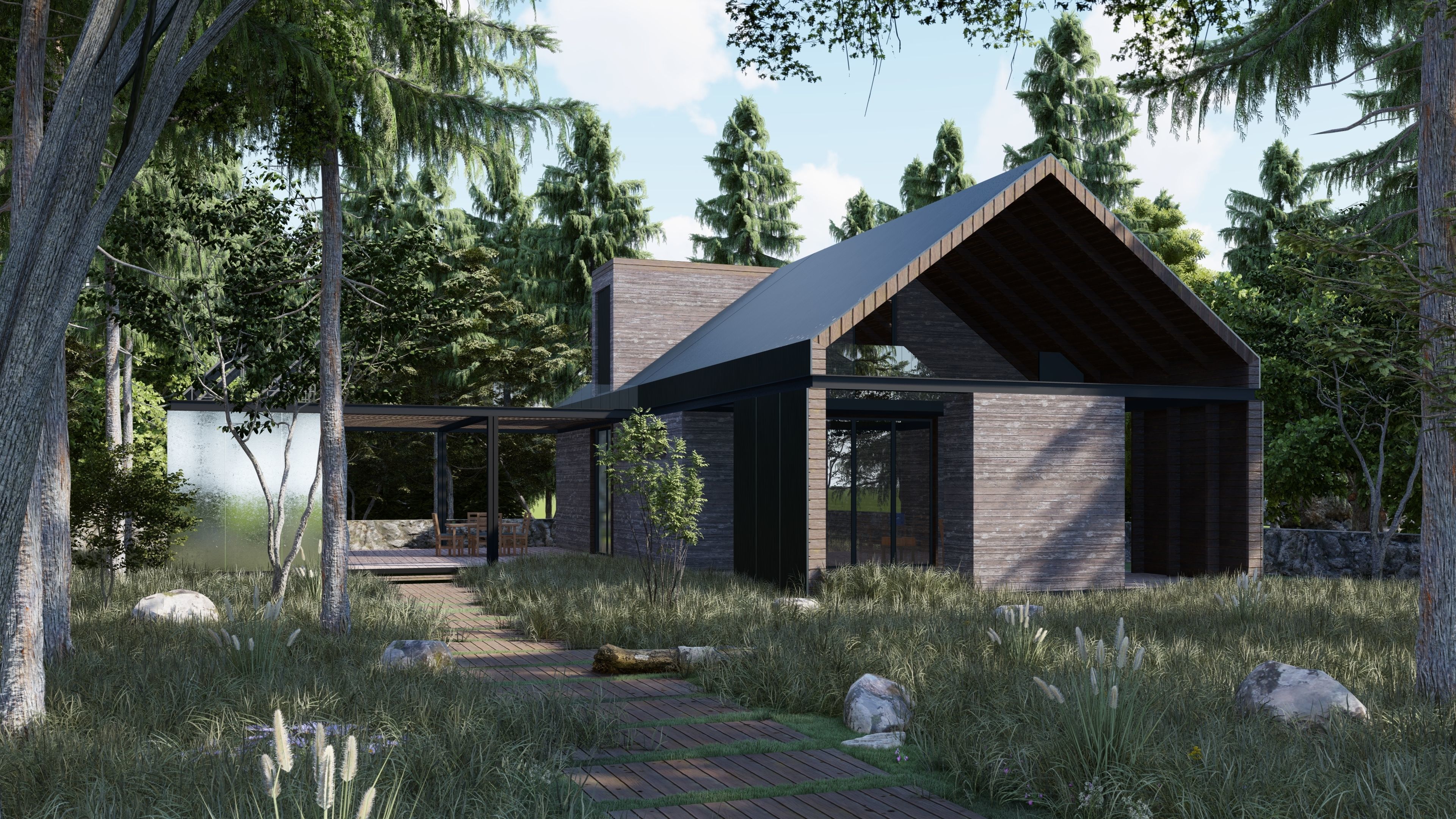 LUMION 11 SCENE THE FOREST HOUSE 6 Free 3D model_2