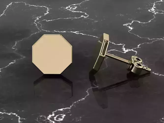 Jewelry Earring Octagon Shape 3D print model