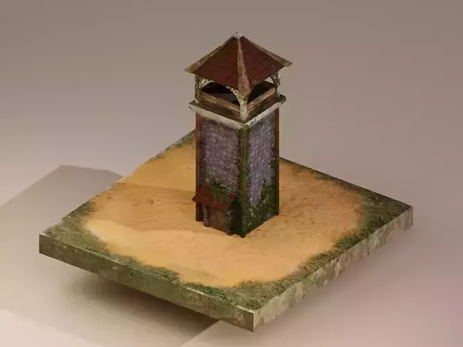  Archer Tower Level 5 Low-poly 3D model