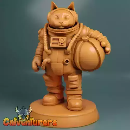 Cosmonaut Cat 3D print model