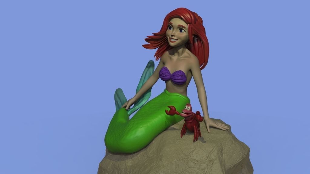 Ariel The Little Mermaid 3d Print 3D print model_2