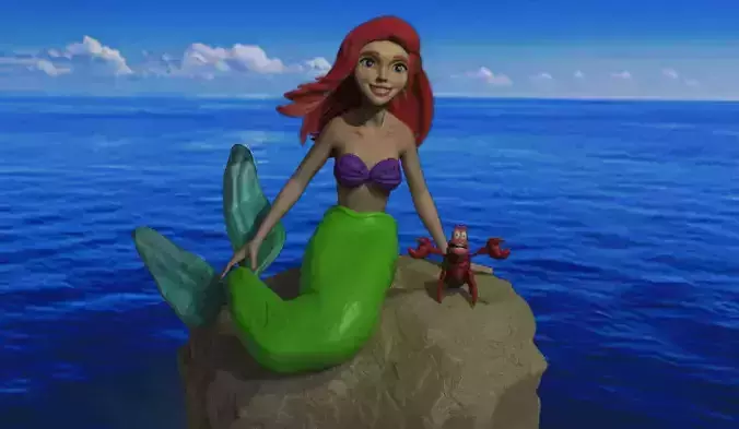 Ariel The Little Mermaid 3d Print