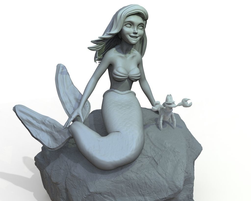 Ariel The Little Mermaid 3d Print 3D print model_4