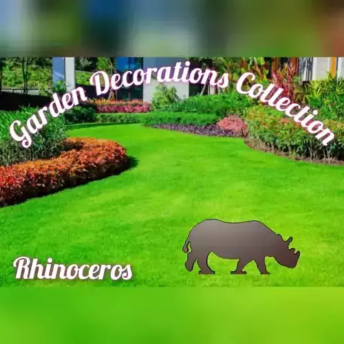 Wonderful Artificial Rhino Home and Garden Outdoor Lawn Decor 3D model