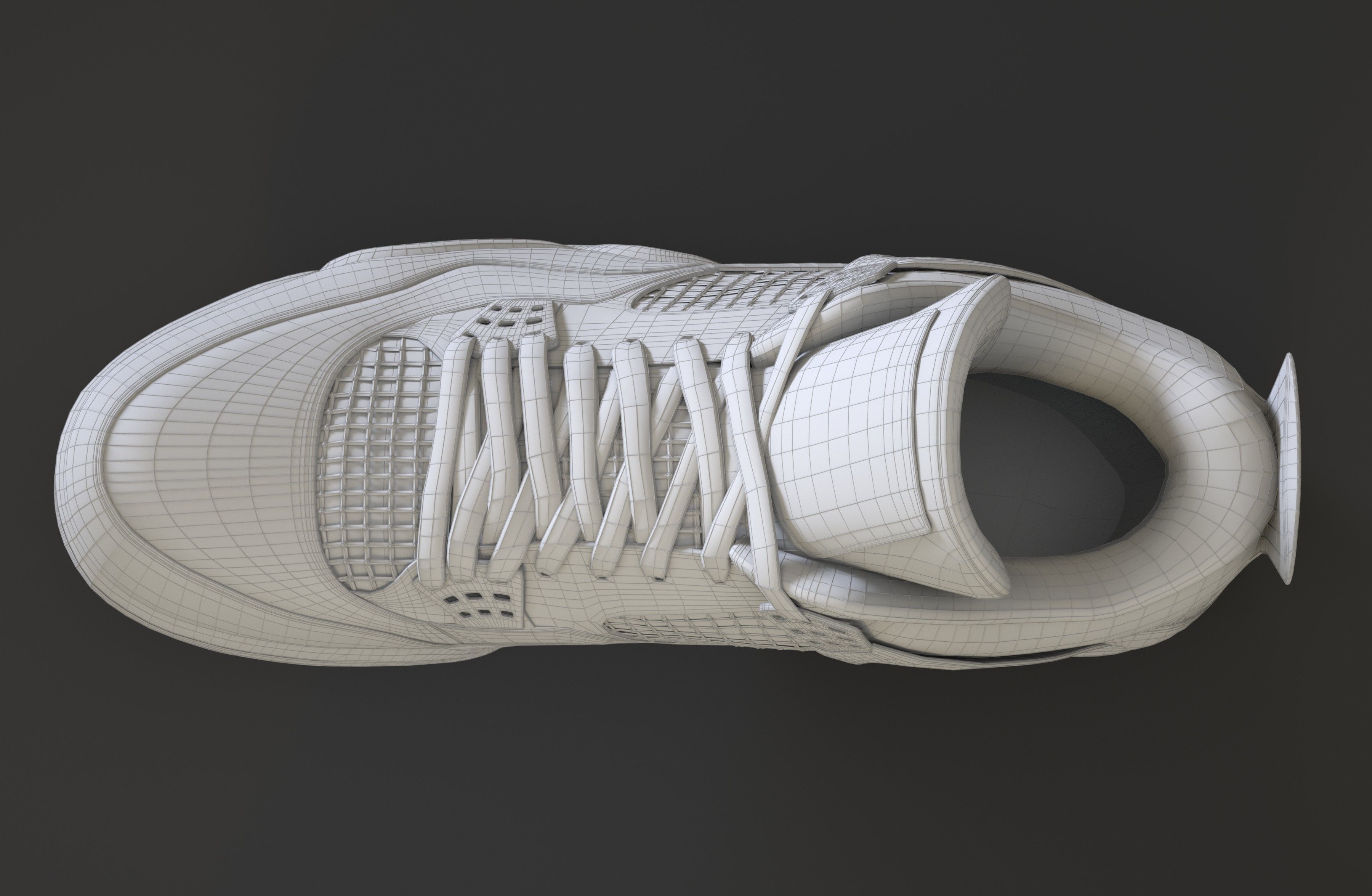 Nike Air Jordan 4 Retro Fire Red Shoe Low-poly 3D model_36