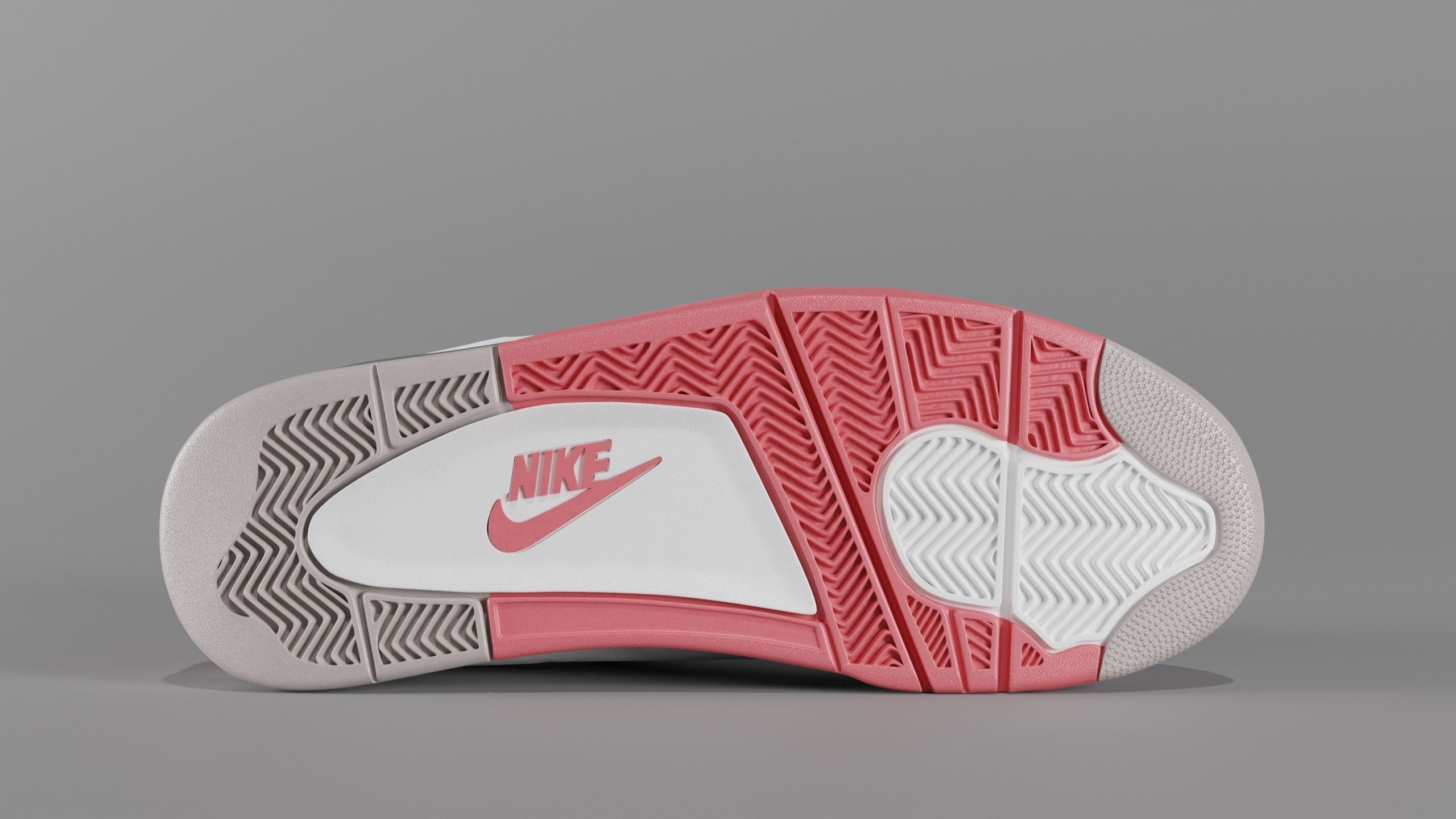 Nike Air Jordan 4 Retro Fire Red Shoe Low-poly 3D model_8