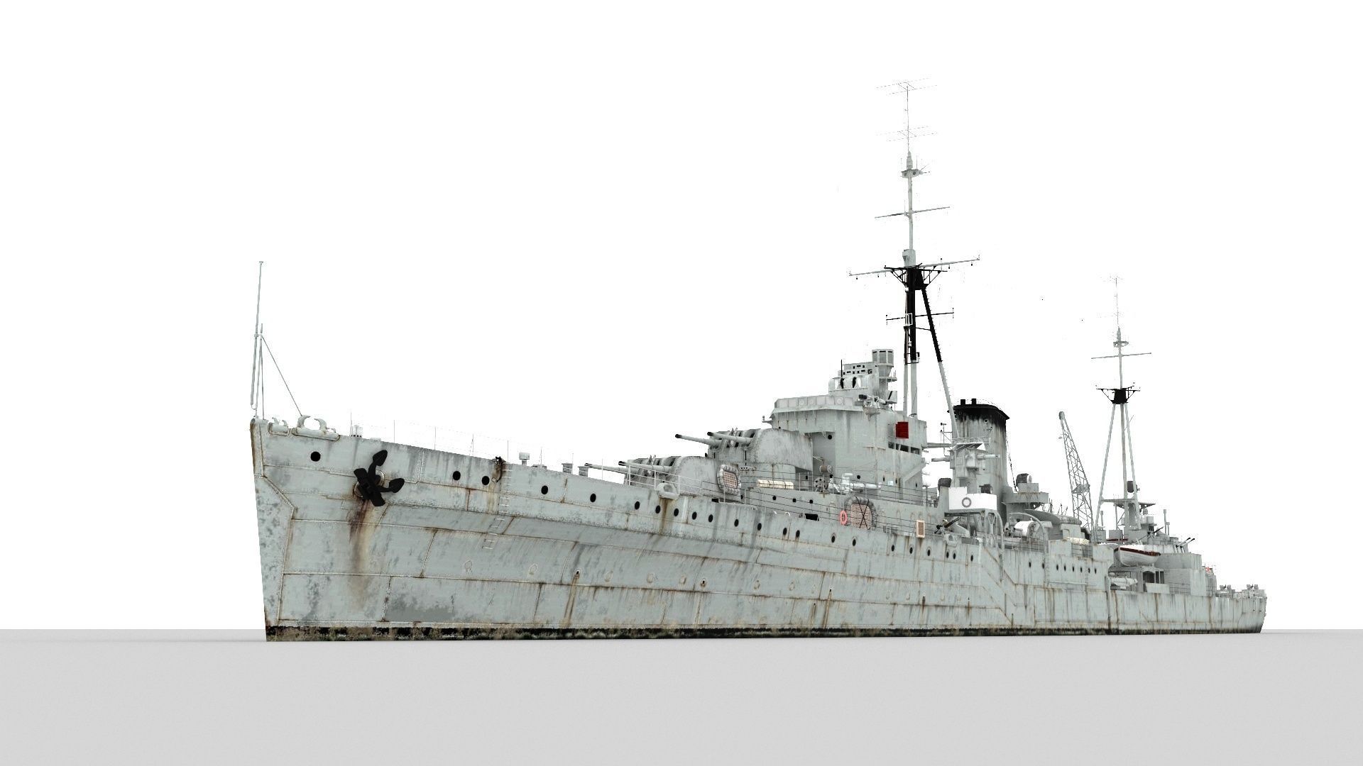 HMS Leander Low-poly 3D model