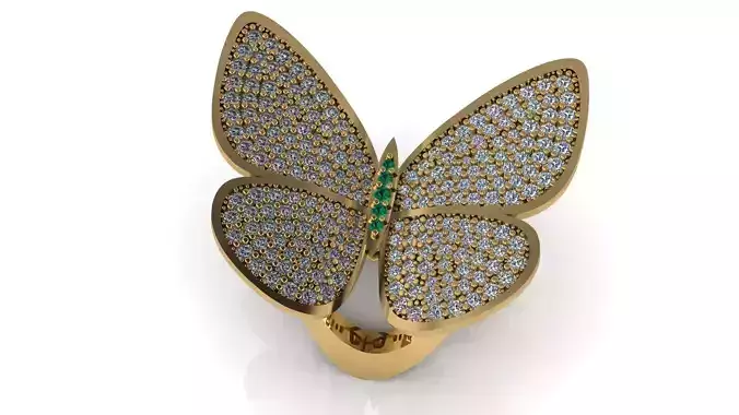 moving butterfly ring