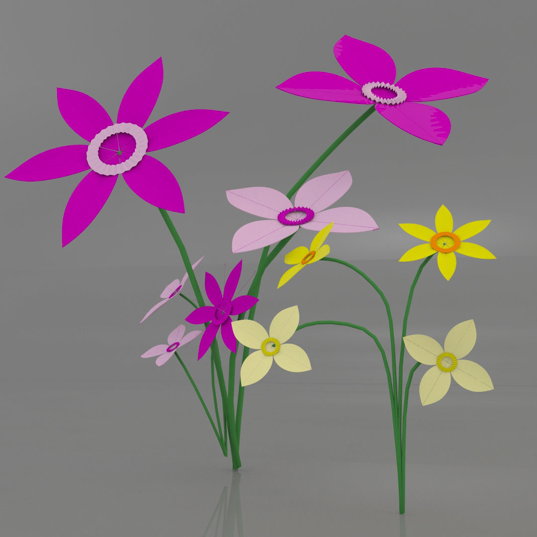  Origami Flower 3D model_1
