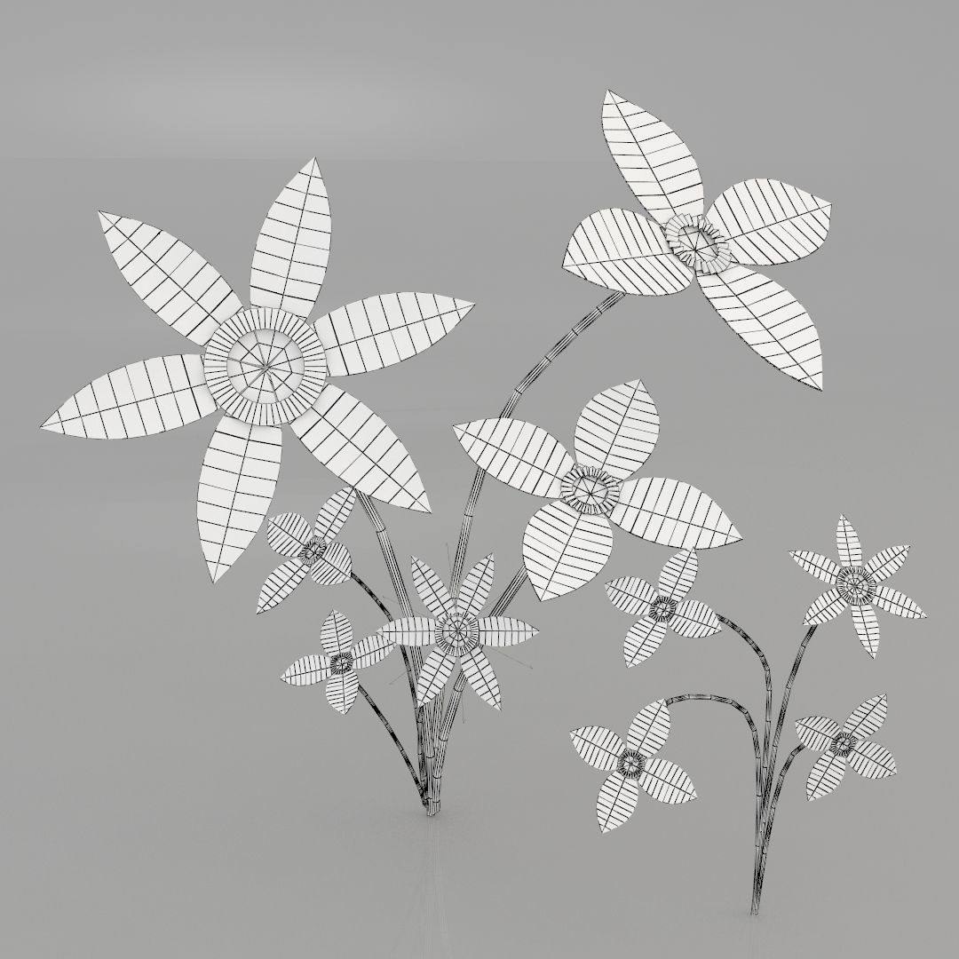  Origami Flower 3D model_4