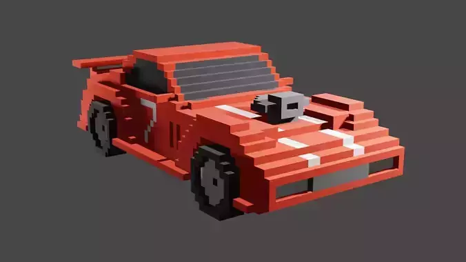 Voxel race car for you games