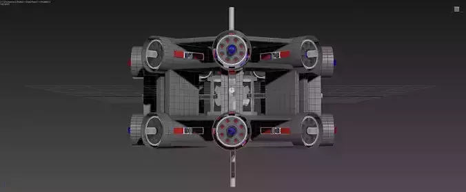 Inverted 16 Cylindrical Radial 3 Phase Motor - Concept 3D model