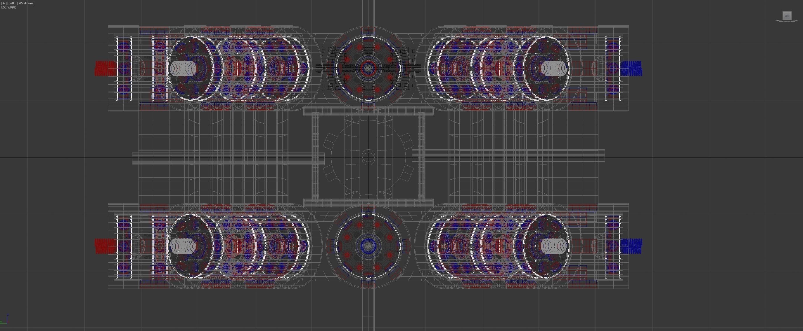 Inverted 16 Cylindrical Radial 3 Phase Motor - Concept 3D model_15