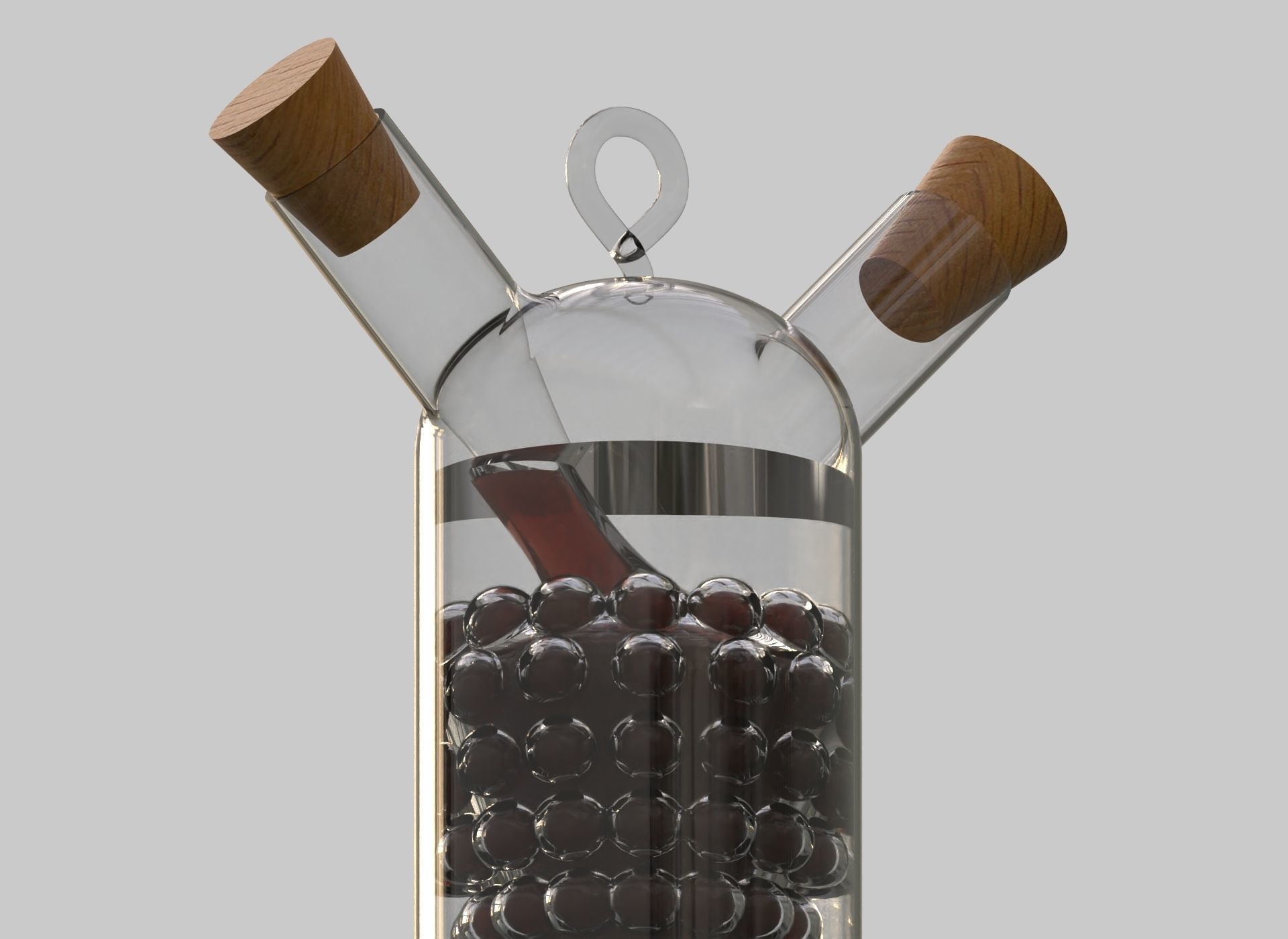 winegar bottle 3D model_4