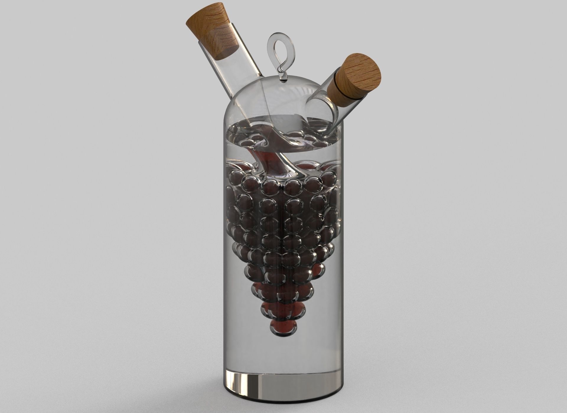 winegar bottle 3D model_2
