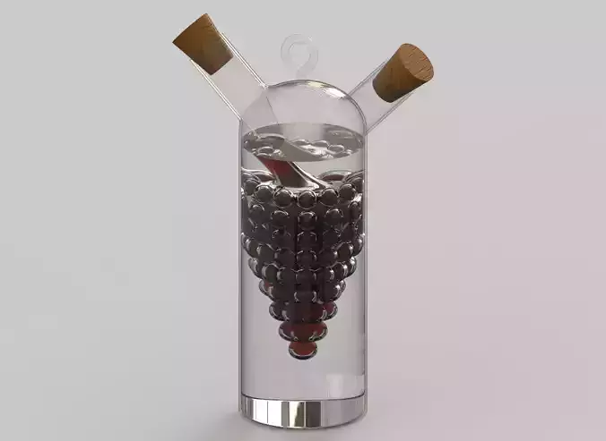 winegar bottle 3D model