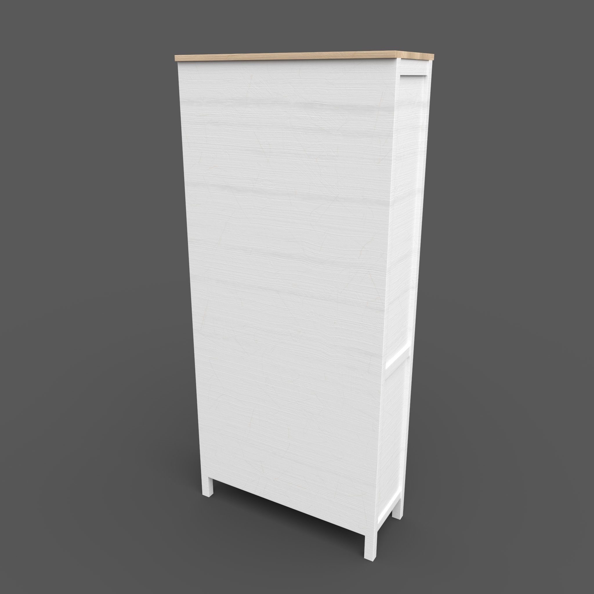 Hemnes Cabinet Low-poly 3D model_4