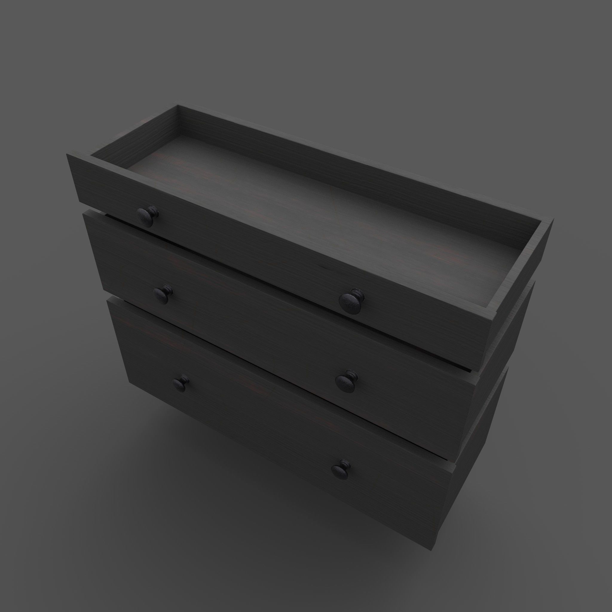 Hemnes Cabinet Low-poly 3D model_8
